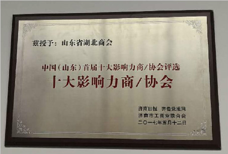 中国山东首届十大影响力商/协会